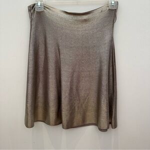 Zara Shiny Bronze A-Line Skirt